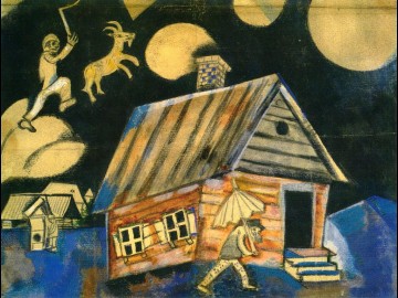 絵画「雨」のための習作 現代マルク・シャガール Oil Paintings